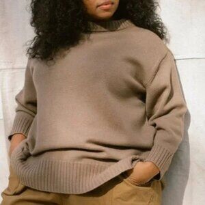 Elizabeth Suzann Essential Crew Neck Sweater Climate Beneficial Wool Old Money